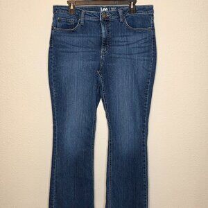 Lee Regular Fit, Boot Cut, Mid Rise Women's Denim Jeans, Size 14